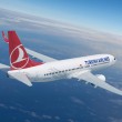 Самолет авиакомпании Turkish Airlines в воздухе